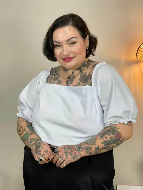 Blusa Cropped na cor branca