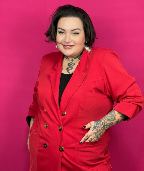 Blazer Alongado com forro Vermelho - comprar online