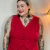 Conjunto Pantalona e colete vermelho na internet