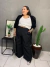 Pantalona Preta Alfaiataria Plus Size