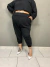 Calça Jogger preta Plus Size