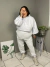 Calça de Moletom branco Plus Size - Equilibri Store