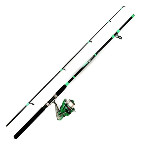 Combo Levels Rapala Verde 6´6 Pies Carrete 2500 + Accesorios