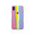 Case Silicone iPhone Xs Max - Arco Íris Rosa