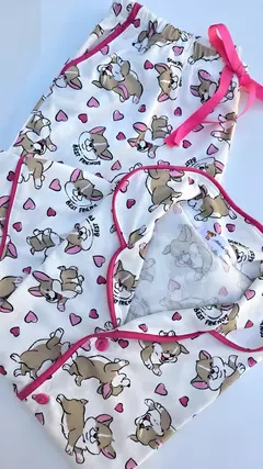 Pijama americano curto cachorro pink - comprar online