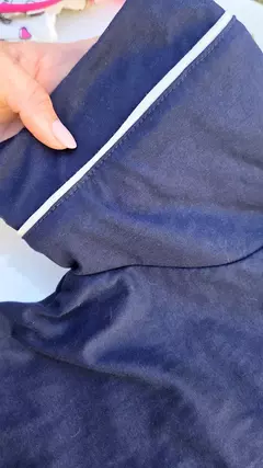 Pijama americano curto azul marinho - ateliê dos pijamas 