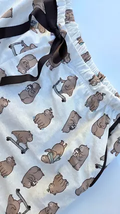 Pijama americano curto capivara - loja online