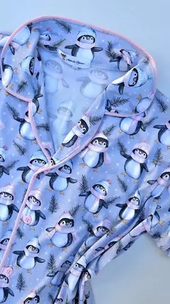 Pijama americano curto pinguim - loja online
