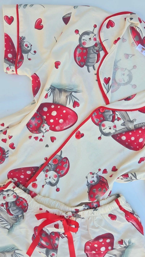 Pijama americano curto joaninha - comprar online