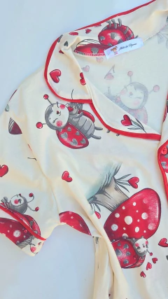 Pijama americano curto joaninha na internet