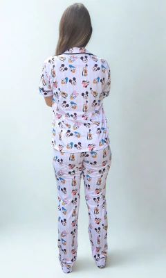Trijama disney listras rosa- Kit de pijama 3 peças - (cópia) - loja online