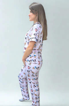 Imagem do Trijama disney listras rosa- Kit de pijama 3 peças - (cópia)