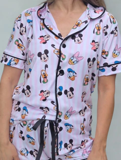 Trijama disney listras rosa- Kit de pijama 3 peças - (cópia) na internet