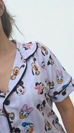 Trijama disney listras rosa- Kit de pijama 3 peças - (cópia) - comprar online