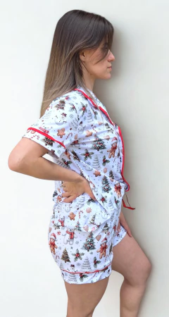 Pijama americano CURTO biscoitos de natal na internet