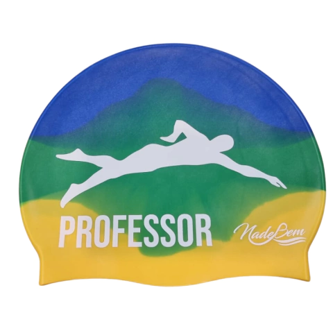 Touca de Silicone para Natação Nade Bem Professor Multicolor