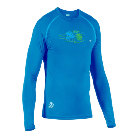 Camisa Fator de Proteção UV50+ Infantil Poker Azul