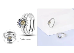 ANILLOS SOL Y LUNA DOS EN UNO AJUSTABLE en internet