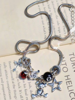 Collar Serpiente Cadena Con Charms Incluidos - IXCHEL