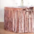 CORTINA ROSEGOLD CUBRE MESA METALIZADA