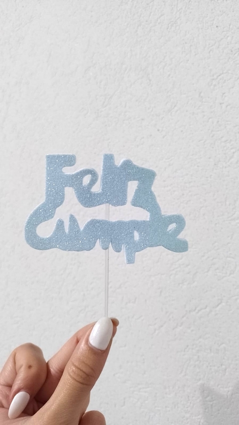 MINI PINCHE FELIZ CUMPLE CELESTE PASTEL