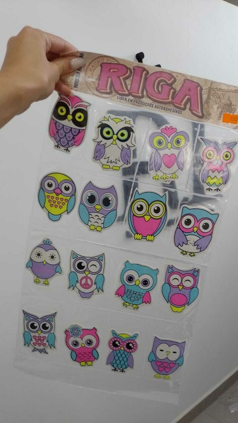 Cod. 1363 VINILOS AUTOADHESIVOS BUHOS CHICOS - comprar online