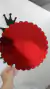 34CM BANDEJA FLOR ROJA LAMINADA x1 U