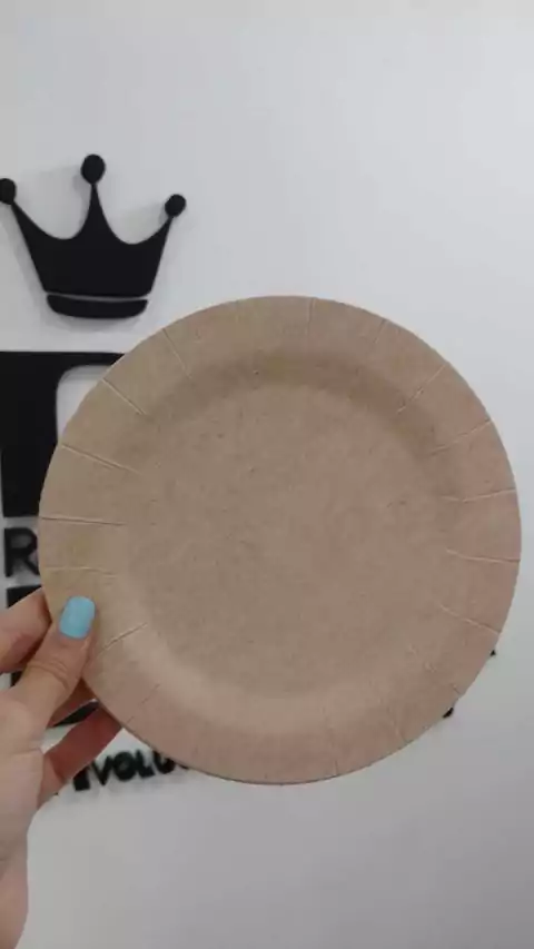 PLATO POLIPAPEL MARRON x10 U