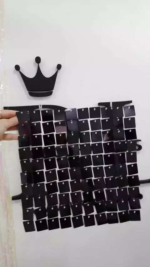 SHIMMER WALL 30x30 CM NEGRA