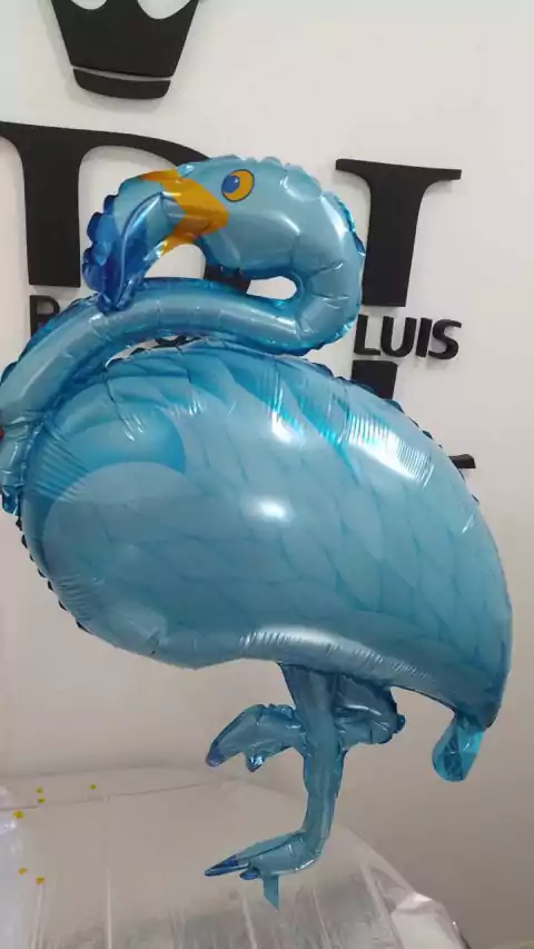 GLOBO FLAMENCO 37" CELESTE x1 U