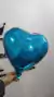 GLOBO CORAZON CELESTE GLITTER 18" x1 U