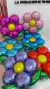 GLOBO FORMA FLOR AZUL CON HOJAS 18" - comprar online