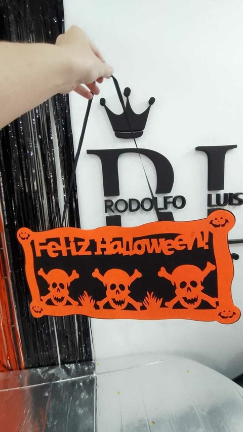 CARTEL 50x30cm HALLOWEEN x1 U CALAVERA