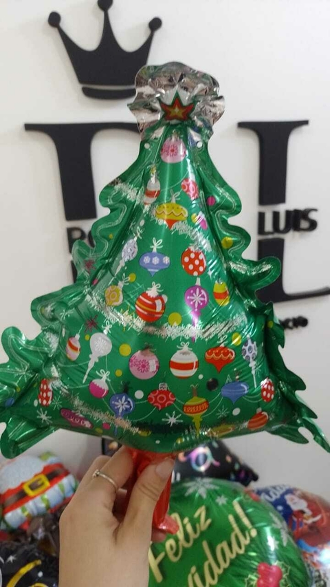 GLOBO ARBOLITO 12" x1 U NAVIDAD -