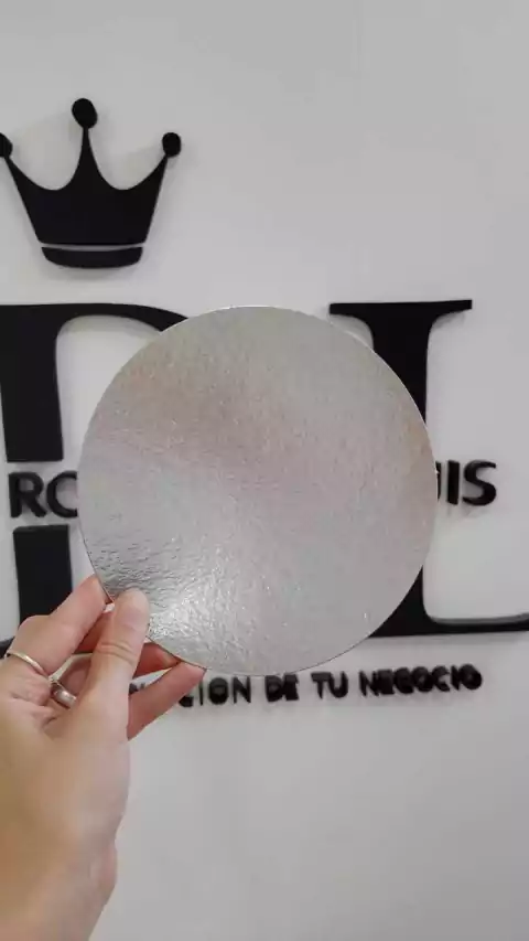 18CM DISCO PLATEADO LAMINADO x1 U