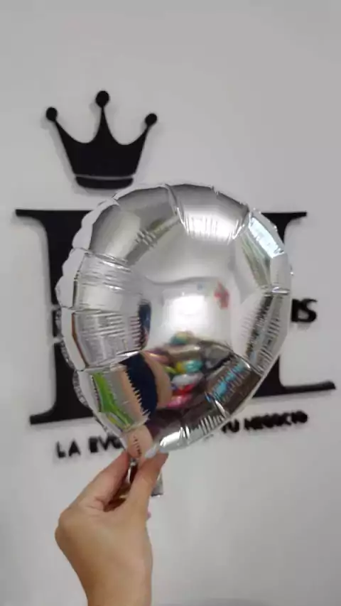 GLOBO PLATEADO TIPO CHROME 16" x1 U