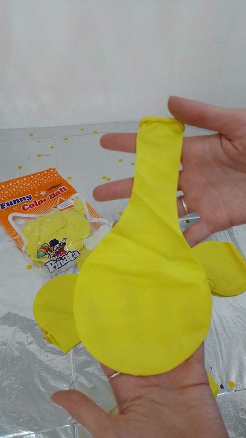PIÑATAS DE LATEX 18" AMARILLO FLUO x10 U PIÑATIN