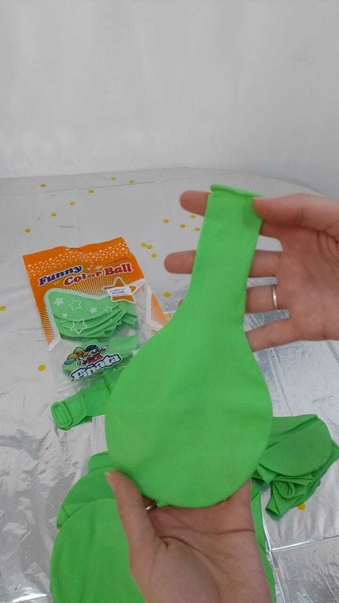 PIÑATAS DE LATEX 18" VERDE FLUO x10 U PIÑATIN