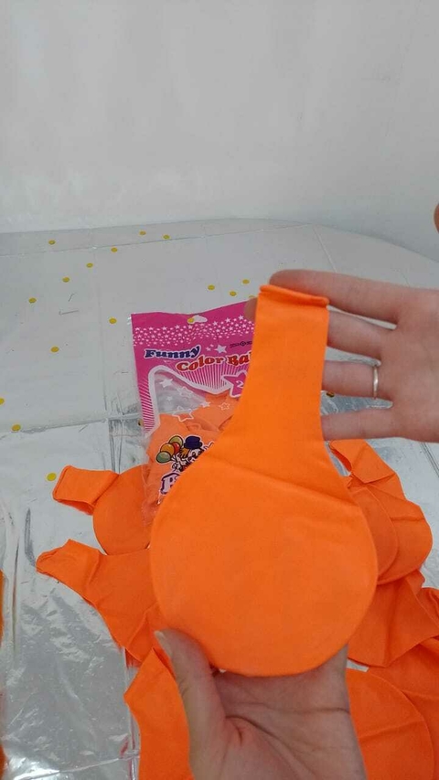 PIÑATAS DE LATEX 18" NARANJA FLUO x10 U PIÑATIN