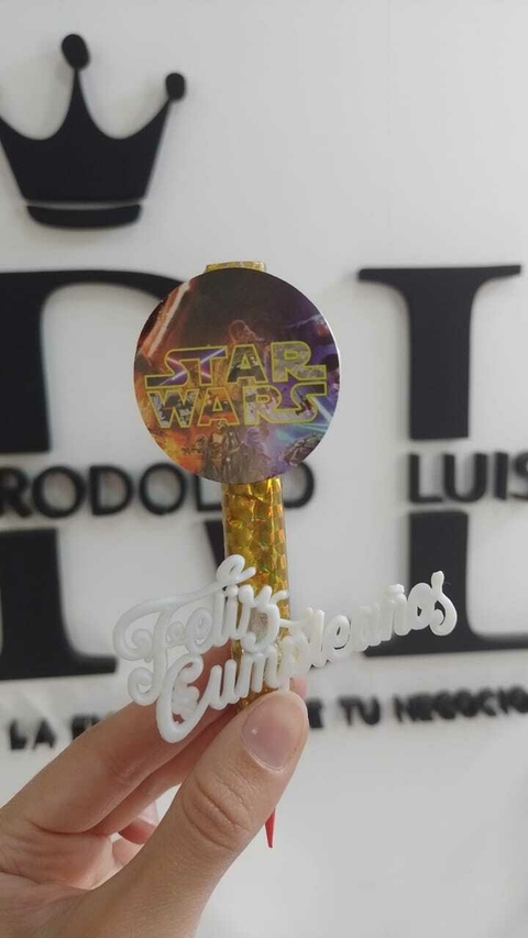 BENGALA CON PERSONAJE FELIZ CUMPLEAÑOS x1 U - comprar online