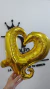 CORAZON CALADO DORADO 18" x1 U - comprar online