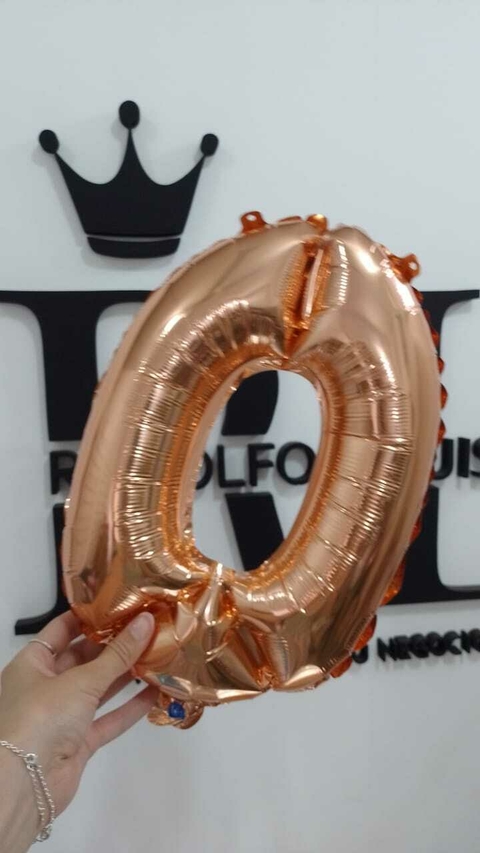 GLOBO NUMERO 16" CHAMPAGNE - comprar online