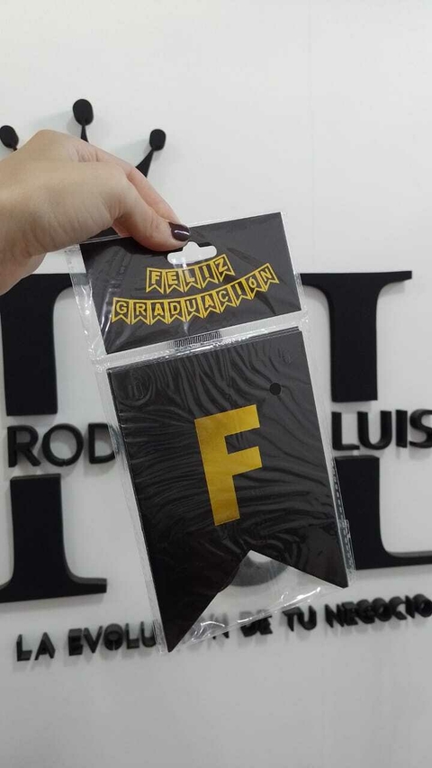 BANDERIN NEGRO FELIZ GRADUACION x1 U - comprar online