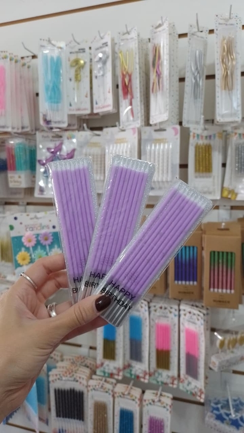 VELA LAPIZ LILA PASTEL x8 U - comprar online
