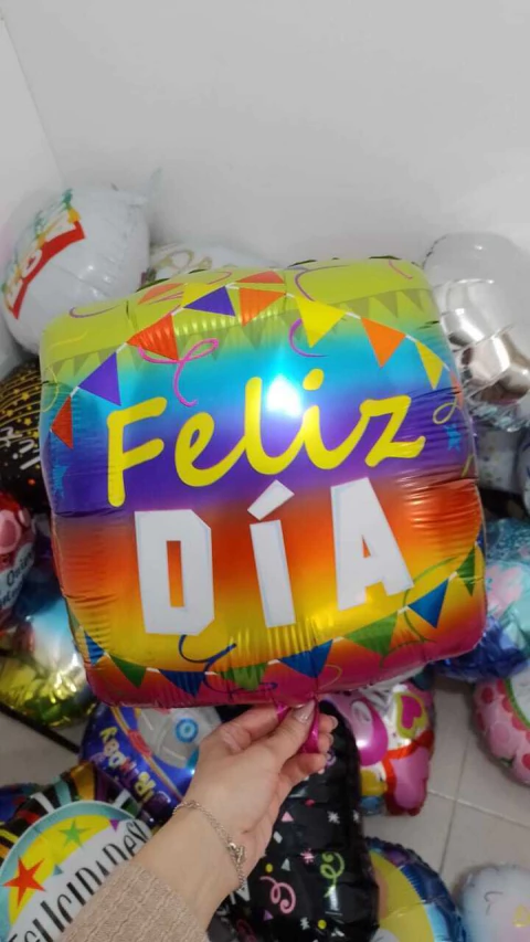 GLOBO RECTANGULAR 18" FELIZ DIA Cod. 45 x1 U - comprar online