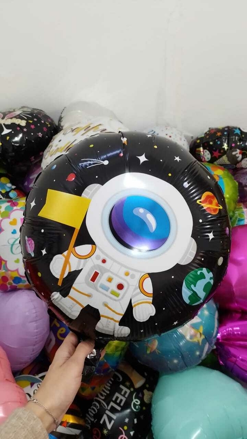 GLOBO REDONDO 18" HAPPY BIRTHDAY ASTRONAUTA Cod. 10 x1 U - comprar online