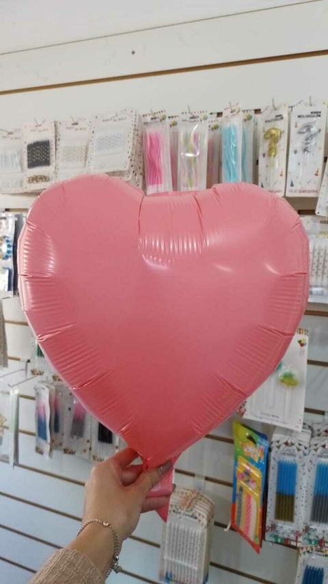 GLOBO CORAZON ROSA PASTEL 18" x1 U - comprar online