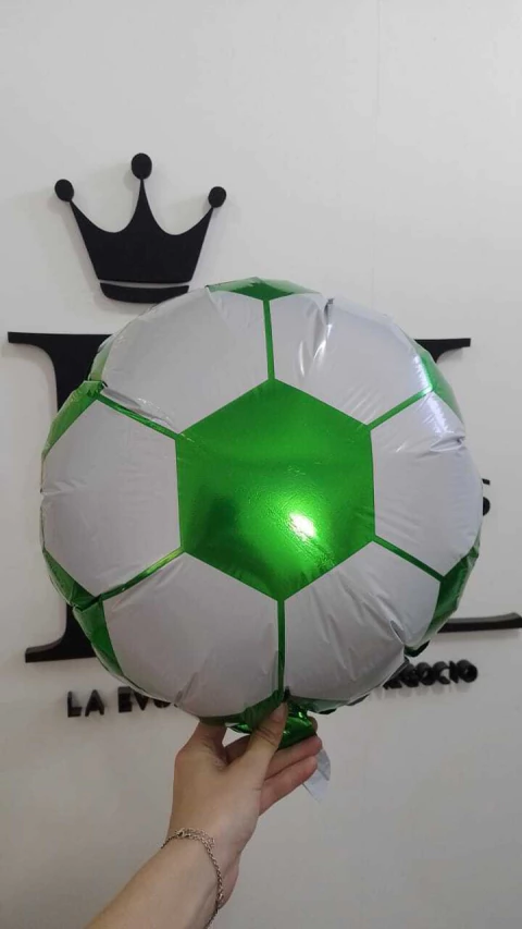 GLOBO PELOTA 18" BLANCO Y VERDE x1 U - comprar online