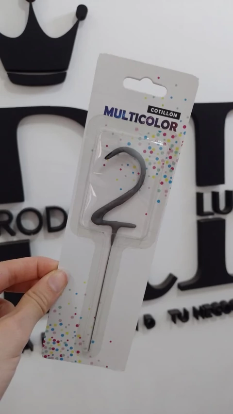 VELA SPARKLER Nº 2 PLATEADO SIN LAMINAR x1 U - comprar online