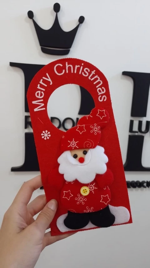 ADORNO 24CM DE PAÑO PARA PUERTA NAVIDEÑO x1 U NAVIDAD - comprar online